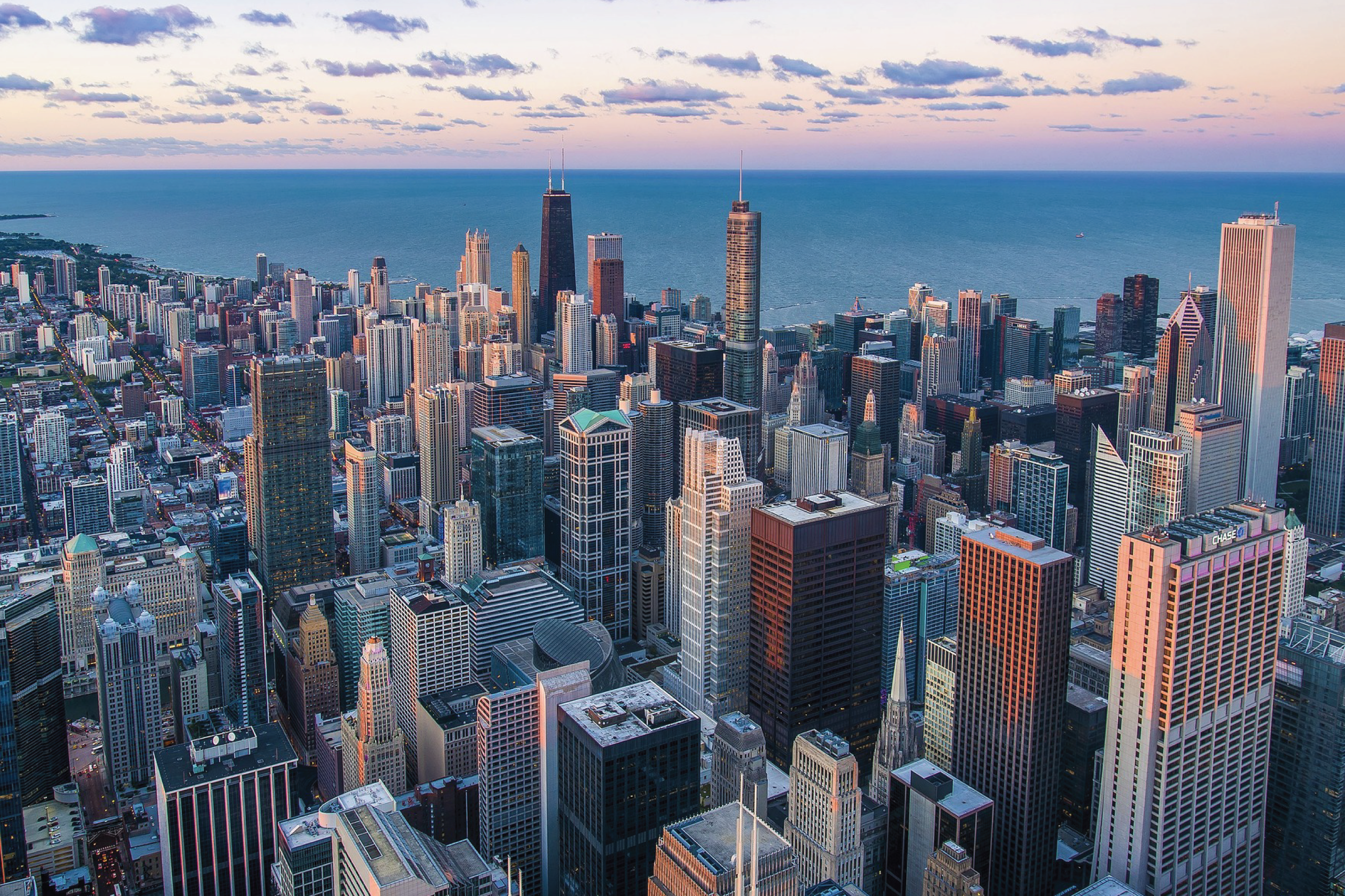 Chicago city skyline.